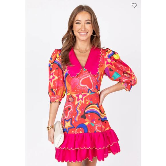 Colorful Abstract Midi Dress - Picture 2 of 8